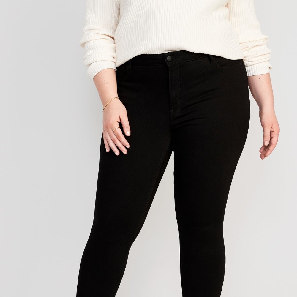 OLD NAVY High-Waisted Rockstar Super-Skinny Jeans, Size: 24, Color: Black Jack
